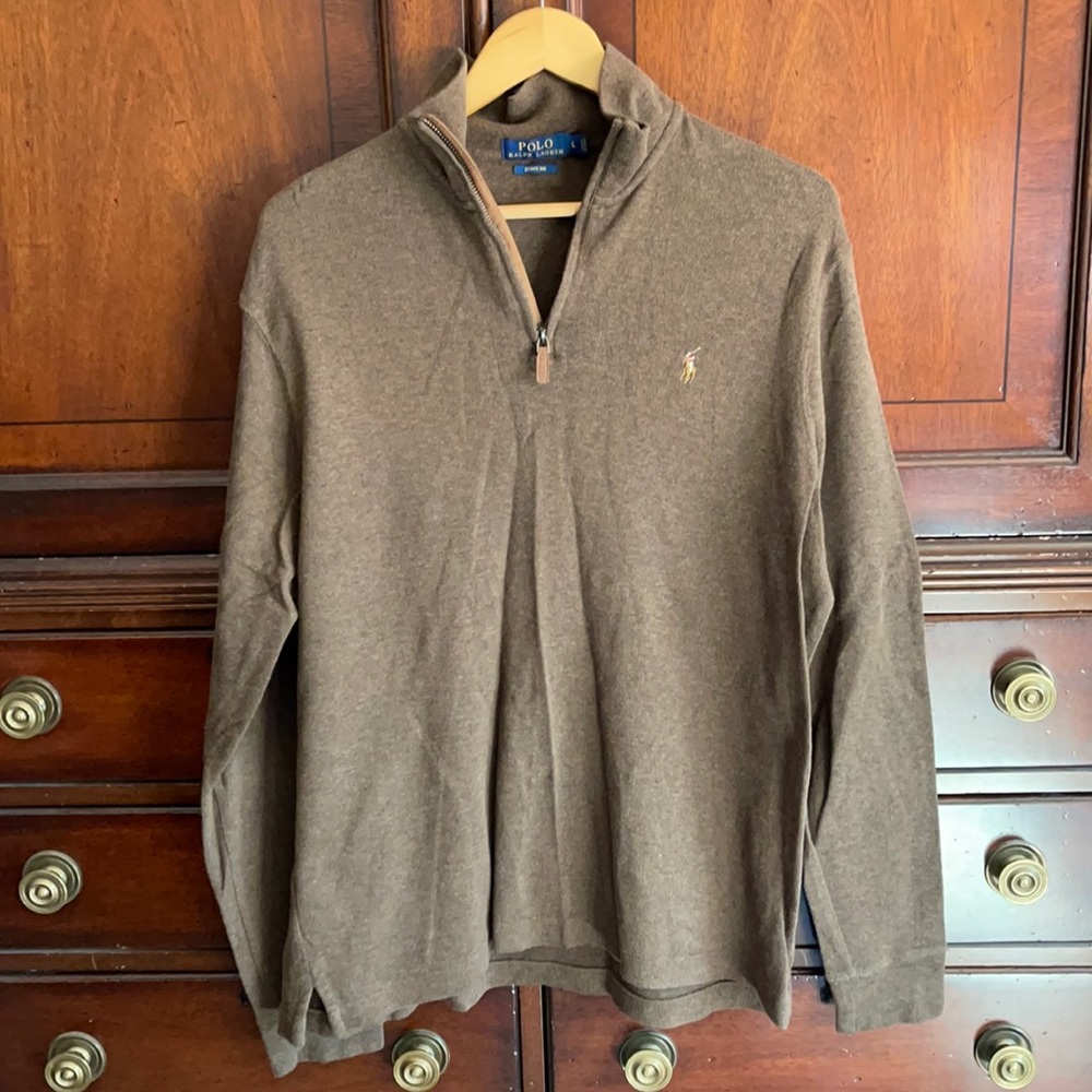 Large Men’s Polo Half Zip Sweater